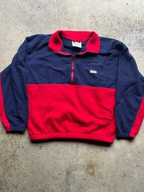 Marmot Men's Two-Tone Zip Fleece - Navy & Red